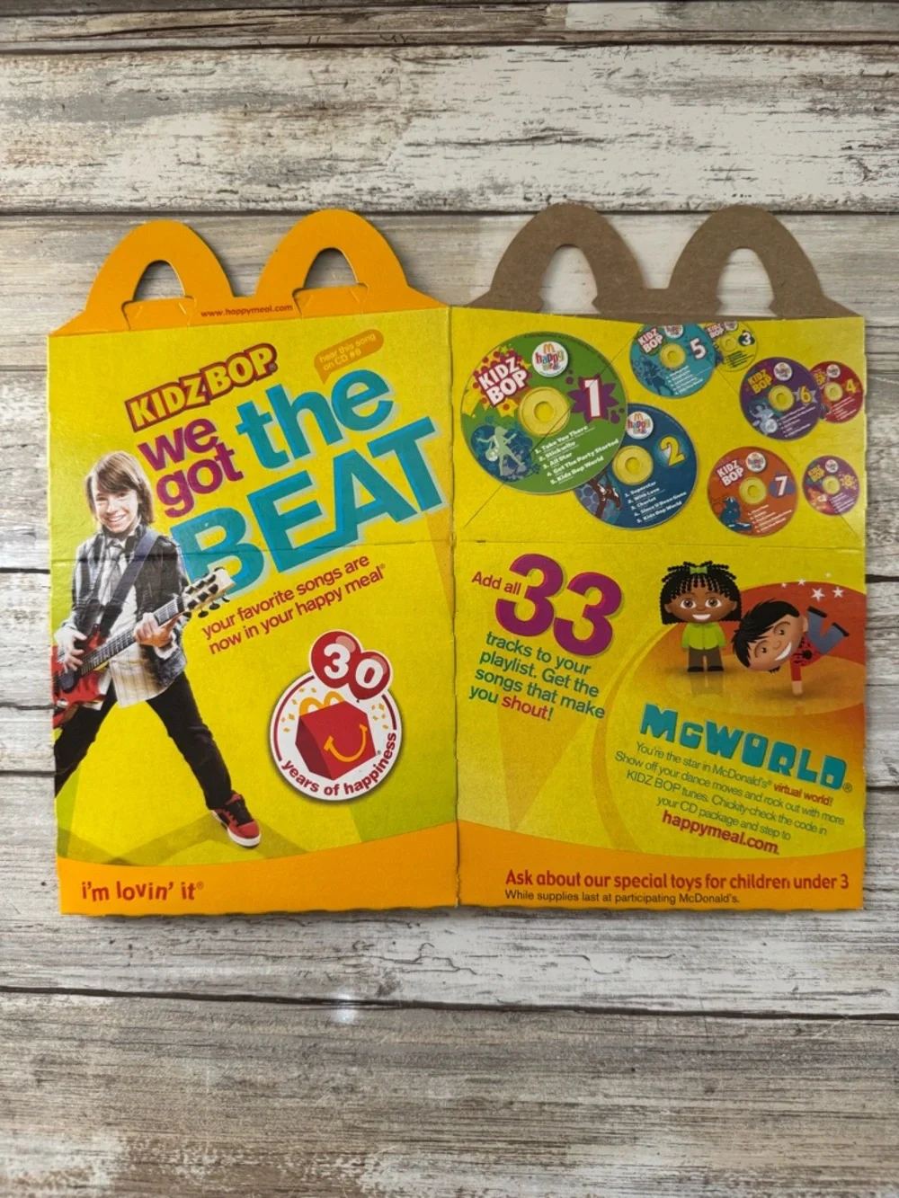 McDonald's 2009 Happy Meal 3 Different Boxes & 2004 Stepometer In Package